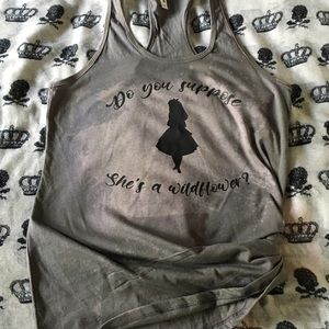 Alice in wonderland, Disney, fandom, bookish, bleached racerback Tank top
